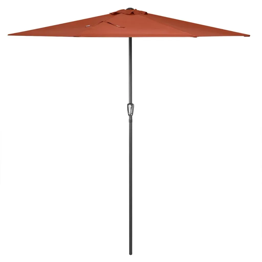 Halbkreisförmiger Sonnenschirm Terracotta UV-Schutz 50+