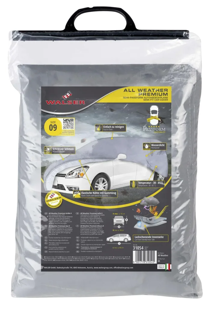 Autoabdeckplane all weather - Größe 9 - 465x180x165cm - PVC beschichtet