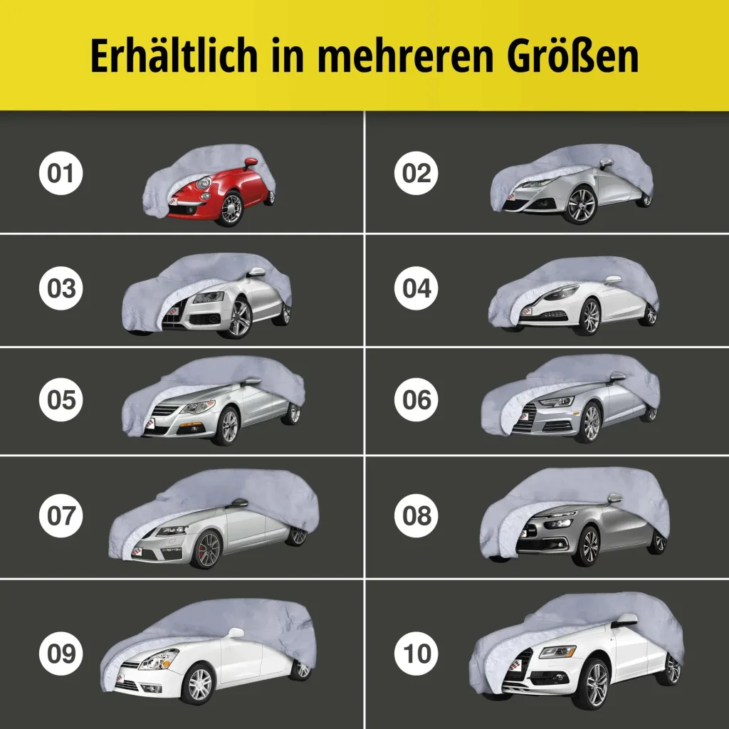 Autoabdeckplane all weather - Größe 9 - 465x180x165cm - PVC beschichtet