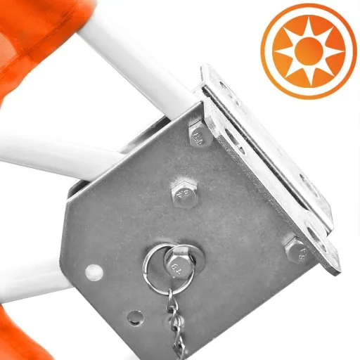 Balkonmarkise orange 140x140cm faltbar
