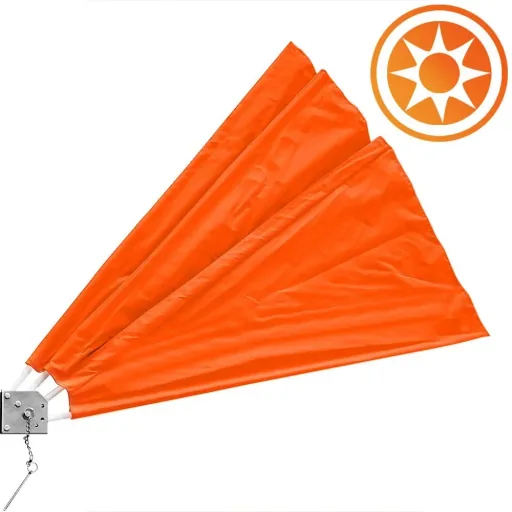 Balkonmarkise orange 140x140cm faltbar