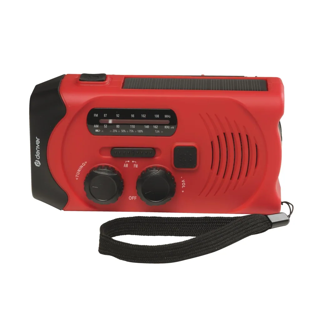 Tragbares Solar Kurbel Radio mit Taschenlicht, Akku- und Batteriebetrieb