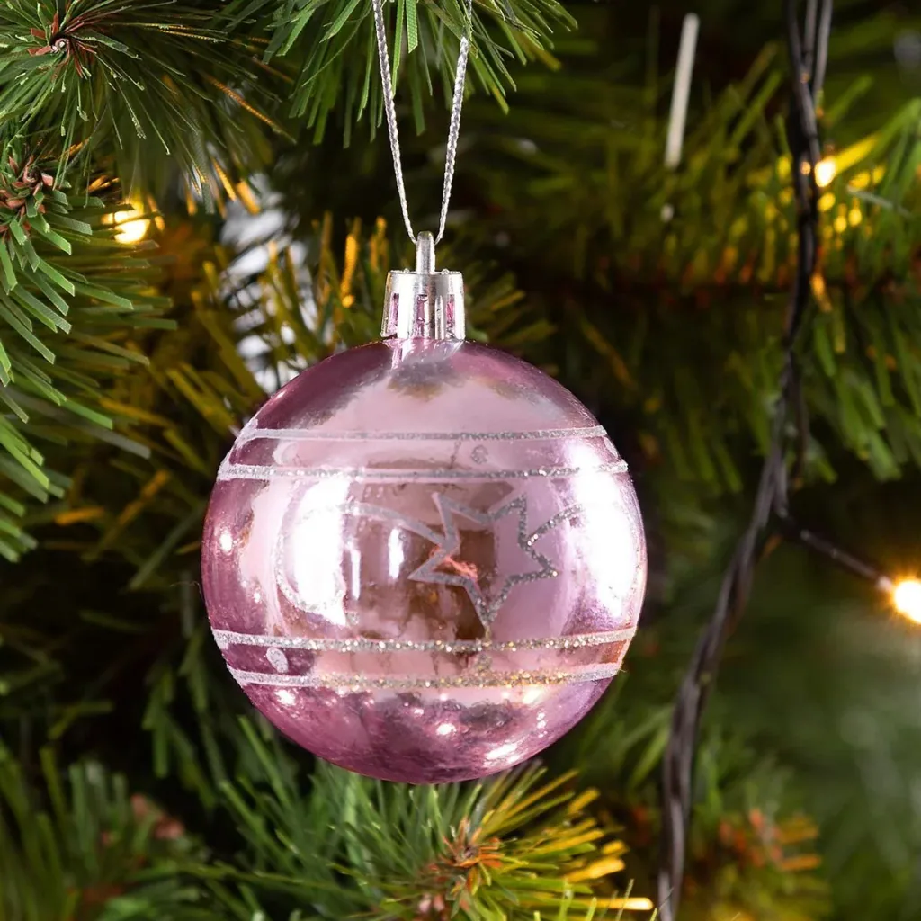 Kugeln 24 Stück Rosa - Durchmesser 6cm