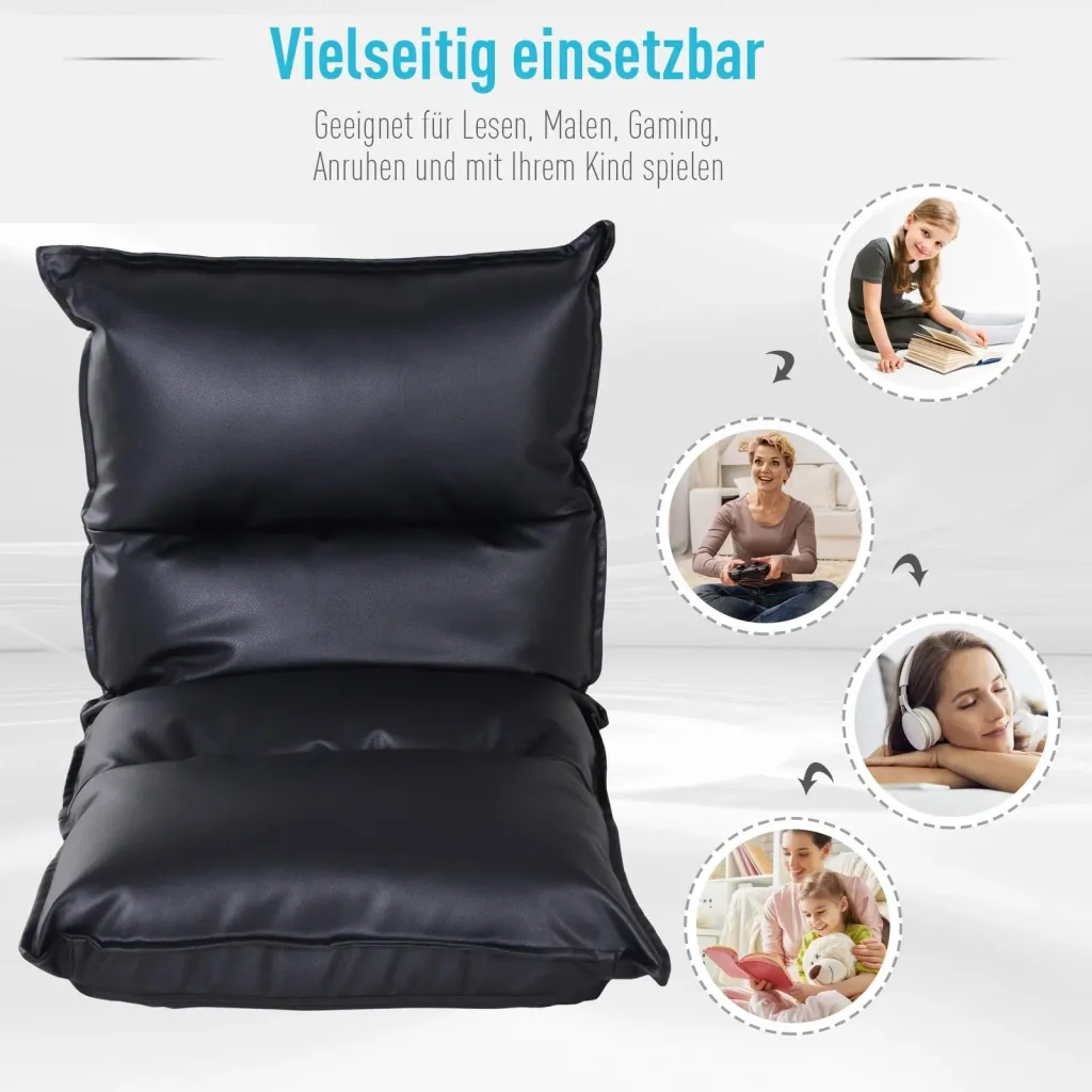 Bodenkissen mit verstellbarer Rückenlehne