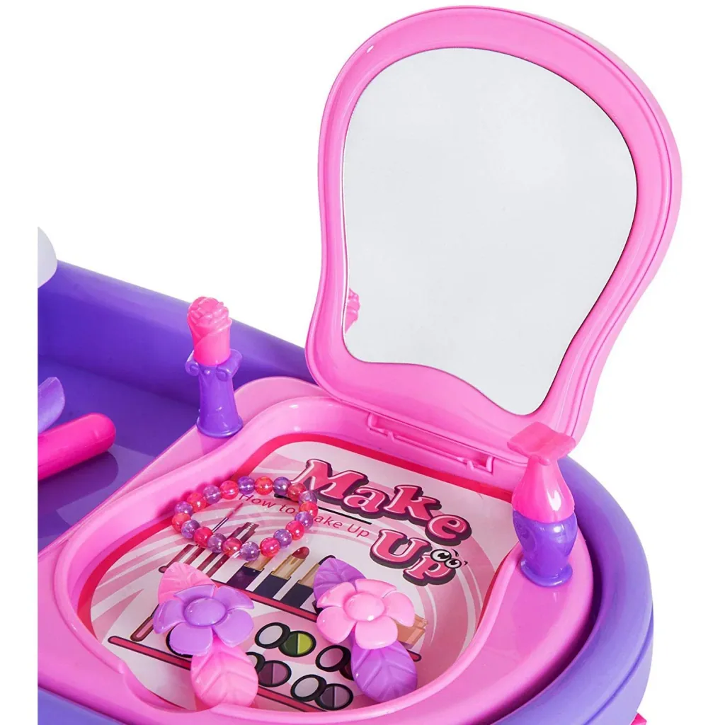 Kinder Mädchen Dresser Trolley Kosmetikwagen Rollenspiel Lila Rosa
