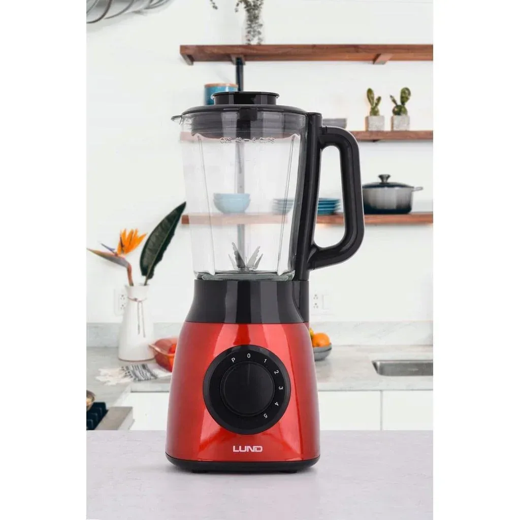 Leistungsstarker Mixer rot - 600W - 5 Geschwindigkeiten - 1,5L