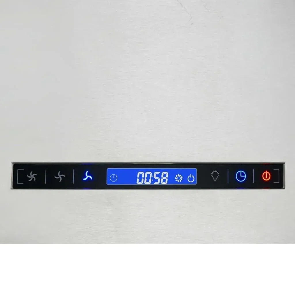 Flachhaube mit Berührungssensor LCD 55 cm Edelstahl
