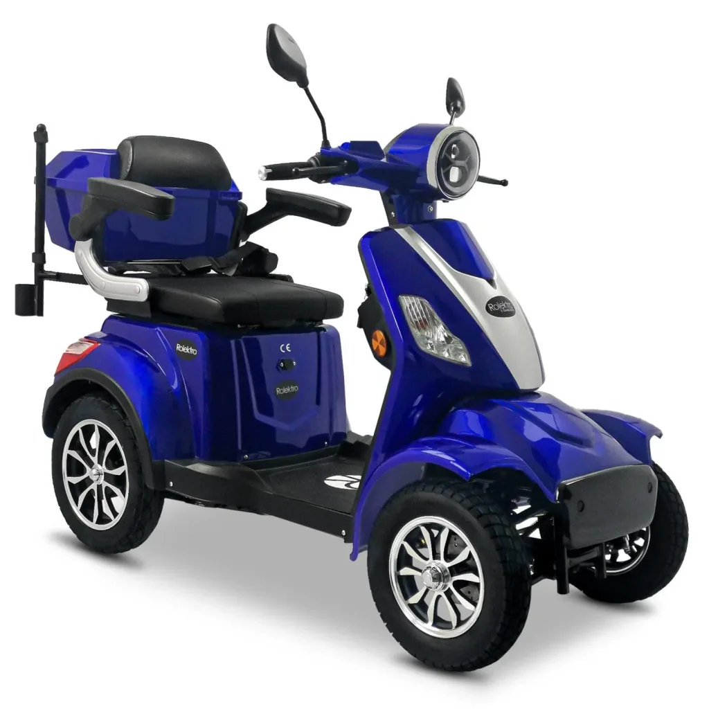 E-Quad 25 V3 Lithium Blau, 1.000 Watt + Getränkehalter