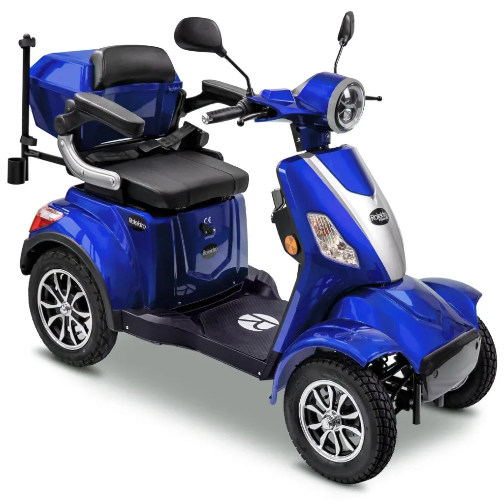 E-Quad 25 V3 Lithium Blau, 1.000 Watt + Getränkehalter