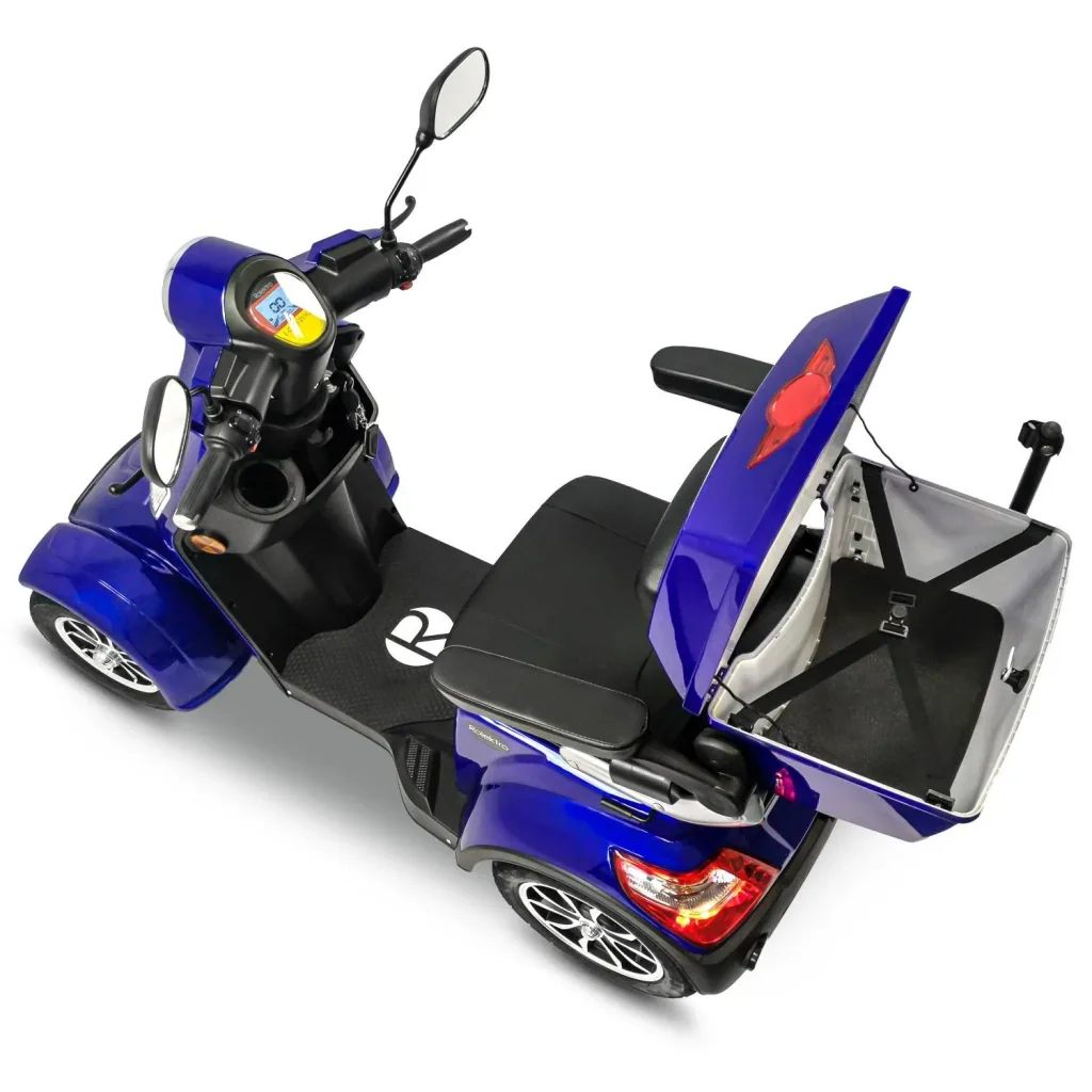 E-Quad 25 V3 Lithium Blau, 1.000 Watt + Getränkehalter