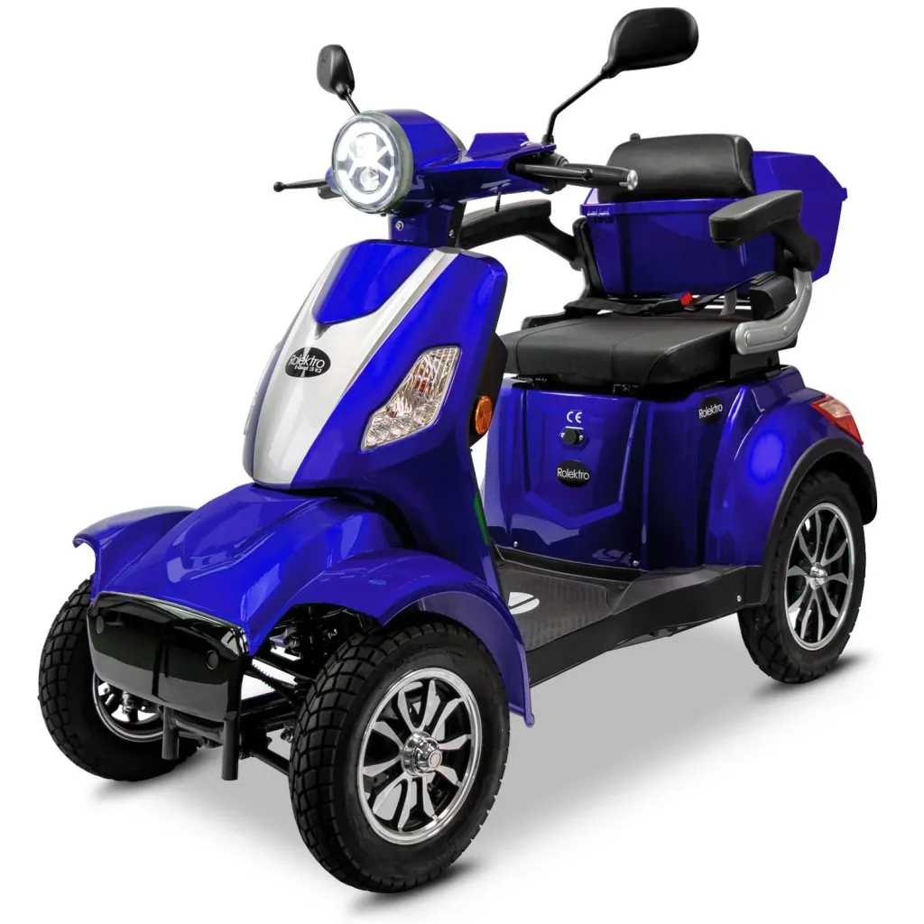 E-Quad 25 V3 Lithium Blau, 1.000 Watt + Getränkehalter