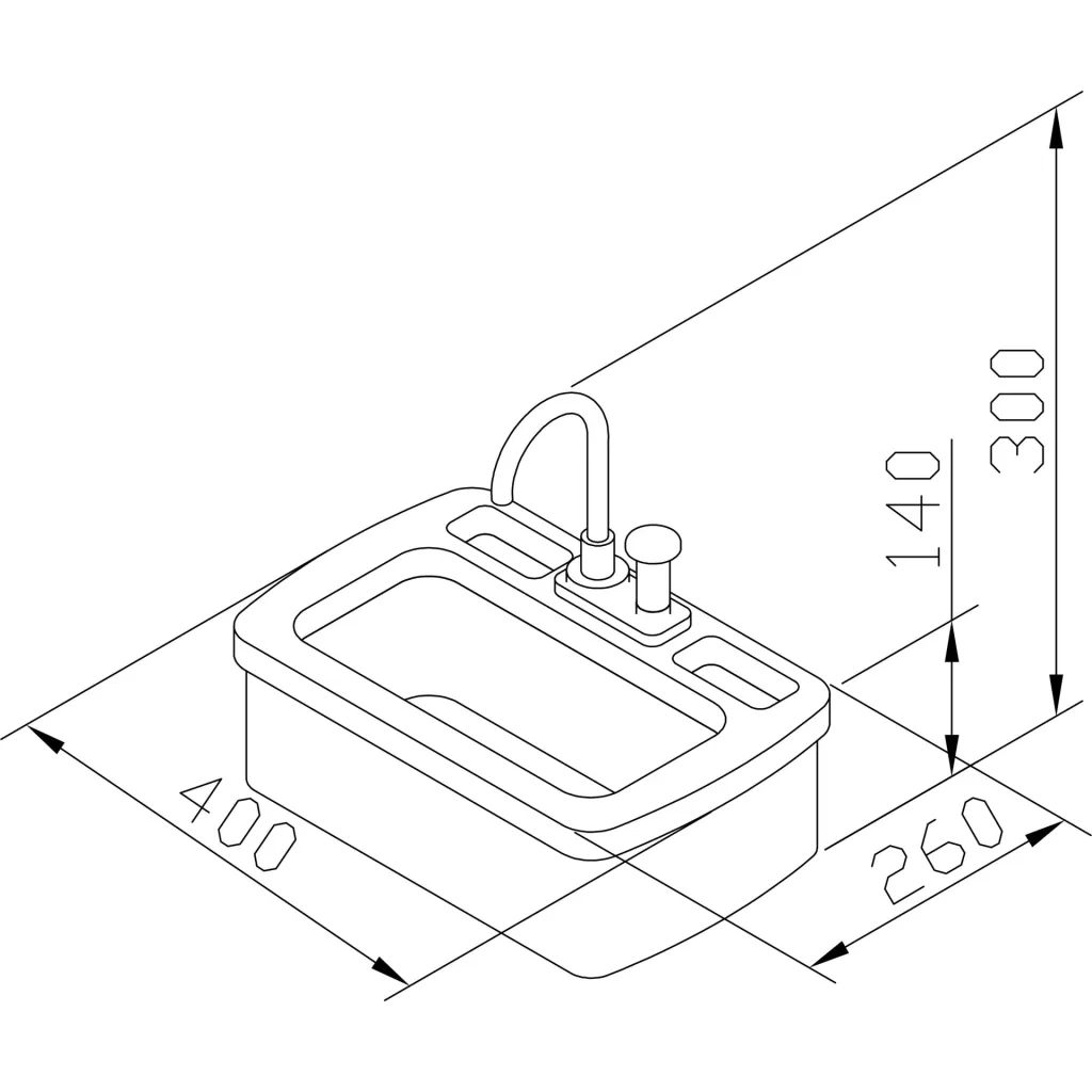Spielküchen Spüle mit Zubehör