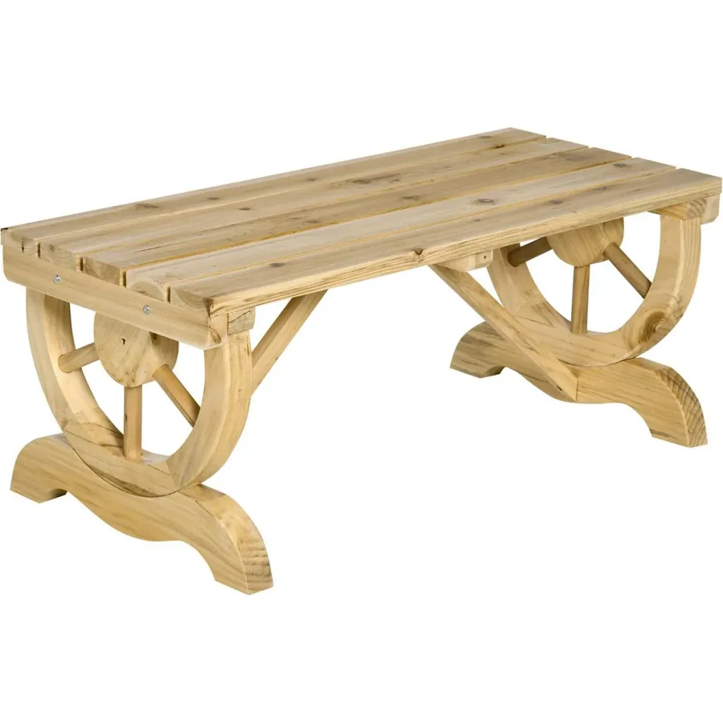 Gartenbank Holz witterungsbeständig Rustikal 98 x 50 x 39,5 cm