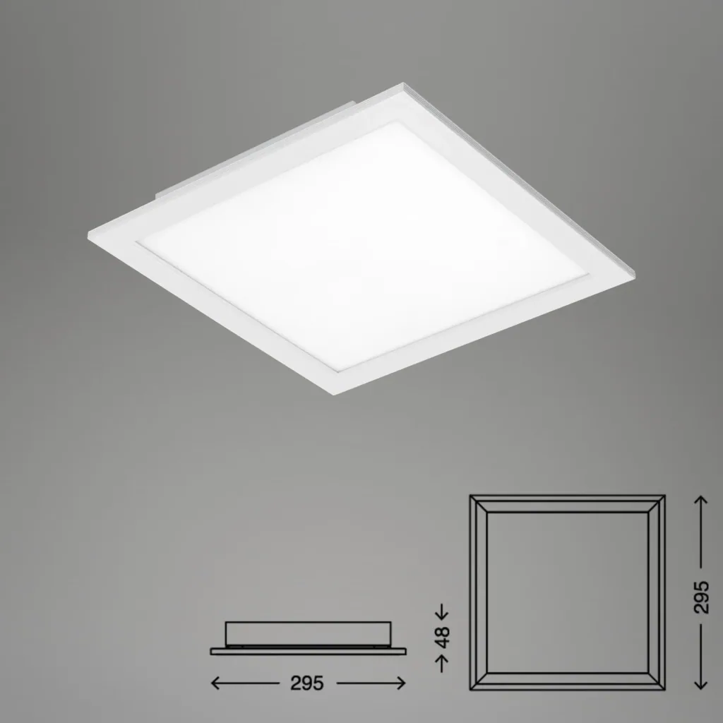 Ultraflaches LED Panel, viereckig, 29,5 cm, CCT, 18 Watt, weiß