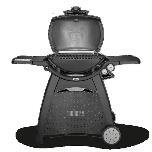 Gasgrill Q 3200 Station, Black, mit Hitzeschild und Bratenrost