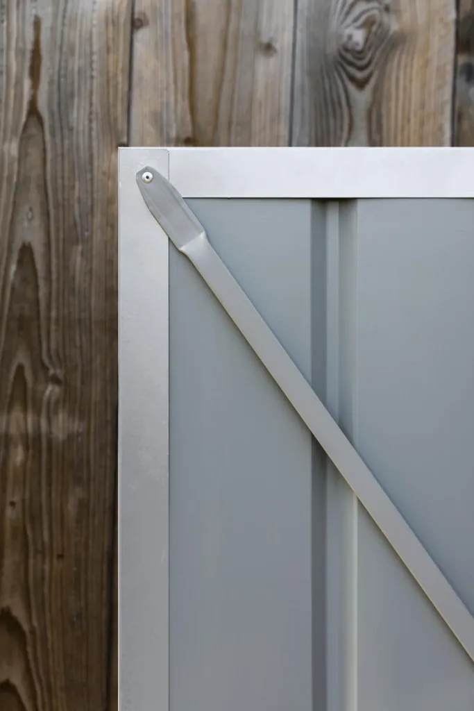 Gerätehaus Wand-Zierde Lean To 58, silber metallic