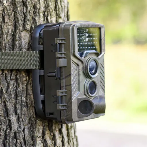Wild- und Überwachungskamera mit 8 MP CMOS-Sensor, Bewegungssensor und Infrarotausleuchtung