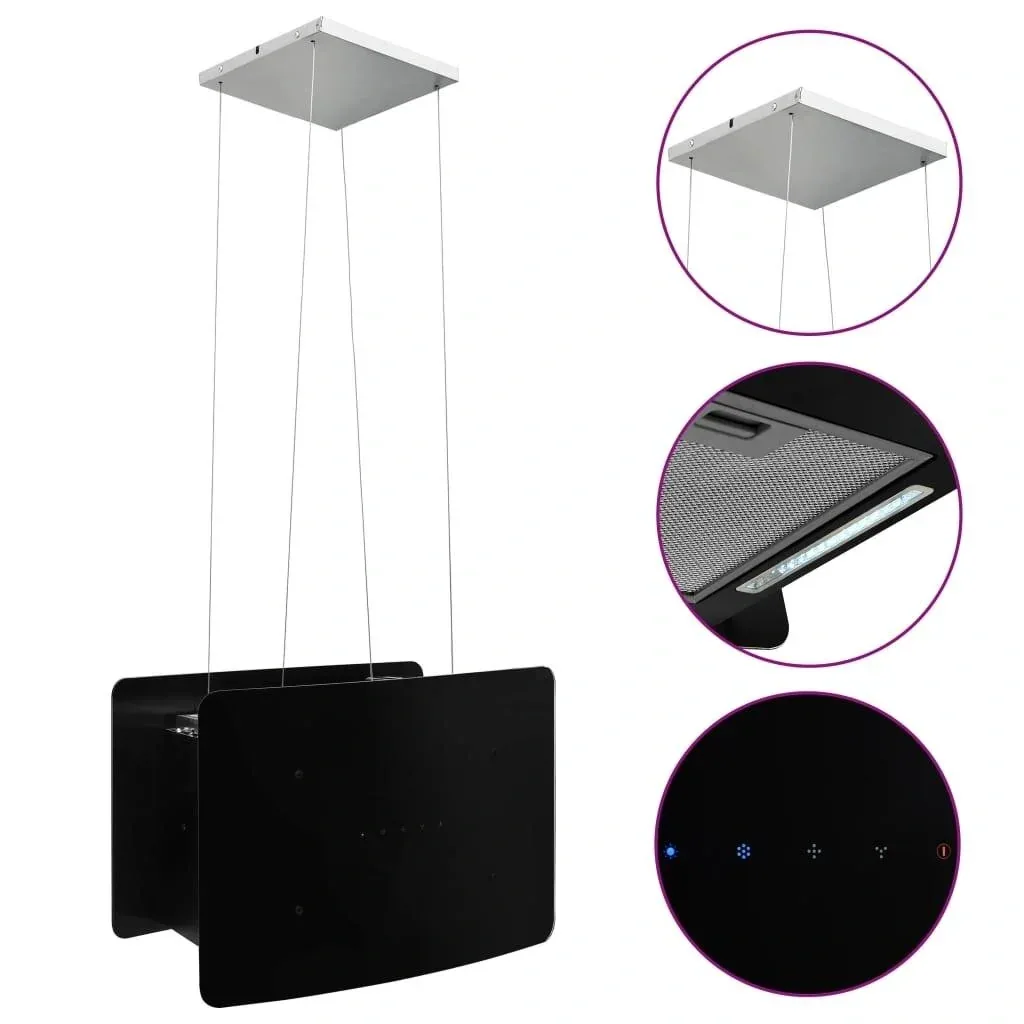 Dunstabzugshaube wandmontiert Touch-Sensor LCD 55 cm Stahl