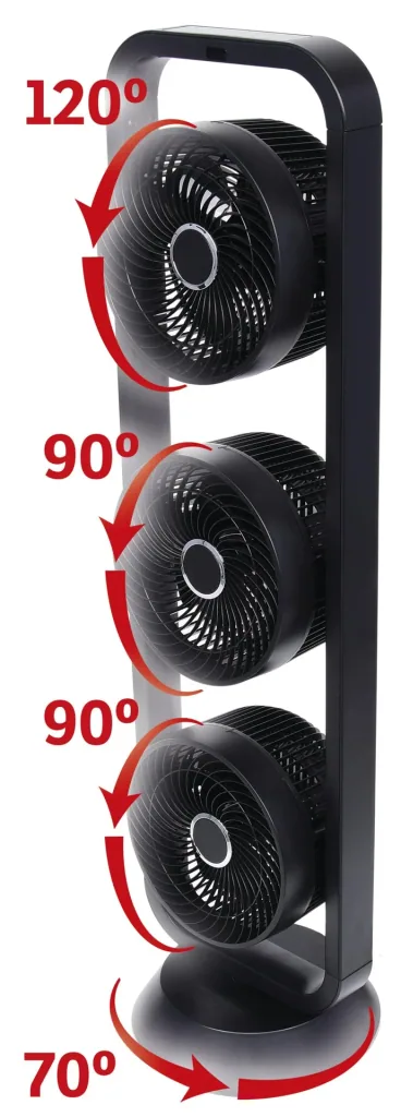 Standventilator Vind 3 schwarz