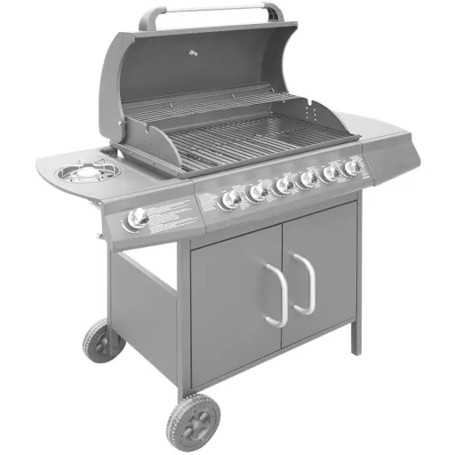 Gasgrill 6+1 Kochzone schwarz