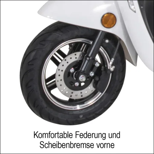 Kompakt E-Roller "Roma" 45 km/h weiß