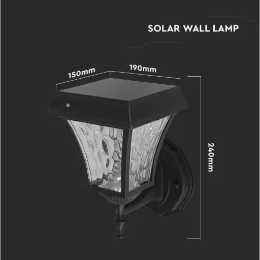 VT-982 Valencia Solar-Wandleuchte Solar-LED-Lampe - 3 Lichtfarben