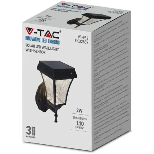VT-982 Valencia Solar-Wandleuchte Solar-LED-Lampe - 3 Lichtfarben