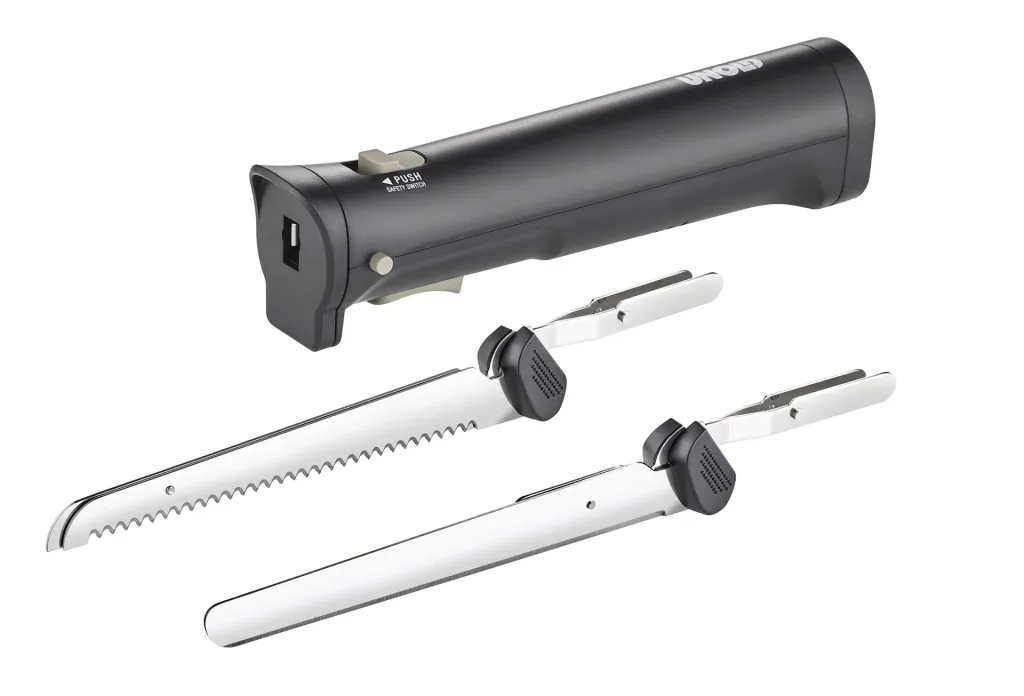 Akku Elektromesser Cordless, 3-teilig mit 2 Edelstahl Wechselklingen