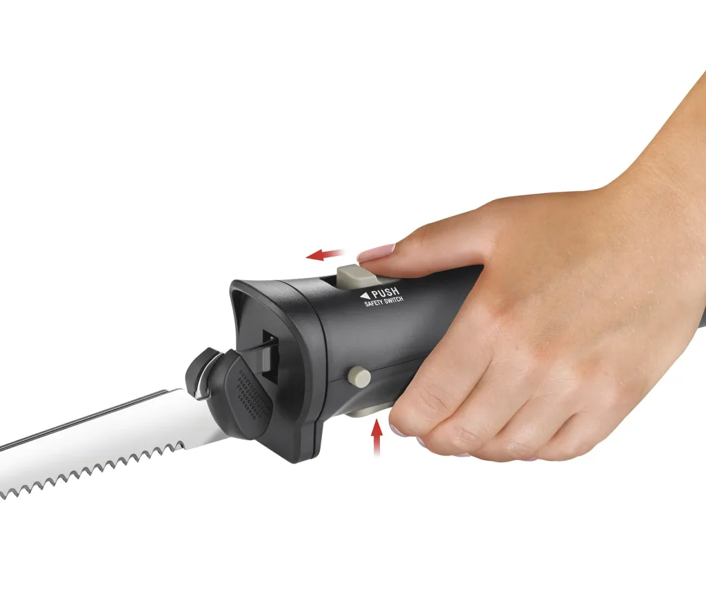 Akku Elektromesser Cordless, 3-teilig mit 2 Edelstahl Wechselklingen