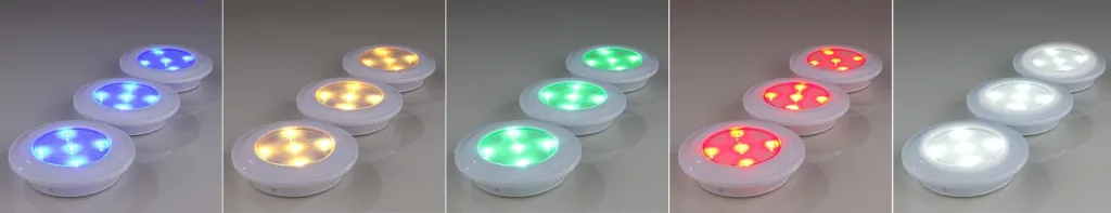 RGB LED-Licht mit Fernbedienung - 3er Set