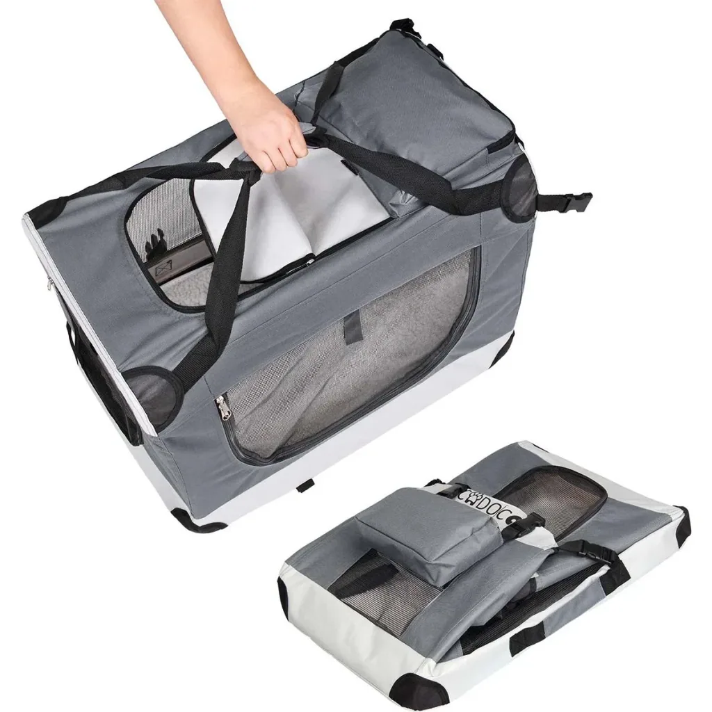 Hundetransportbox XXL 92 x 64 x 64cm grau