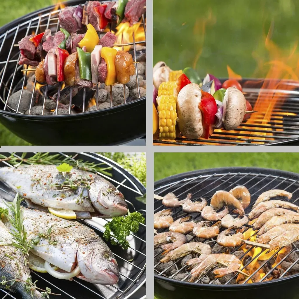 BBQ Runder Tischgrill - Campinggrill - Grillfläche Ø34 cm
