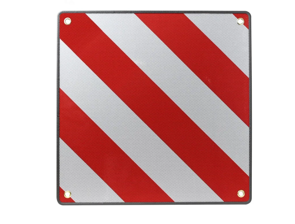 Warntafel für Fahrradträger, 2 in 1, für Spanien & Italien, cas. 50 x 50 cm