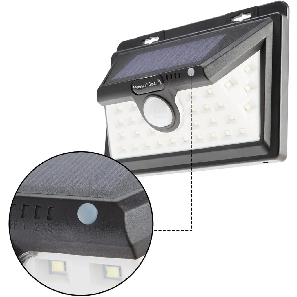 Solar-Wandleuchte mit Bewegungsmelder 34 LEDs