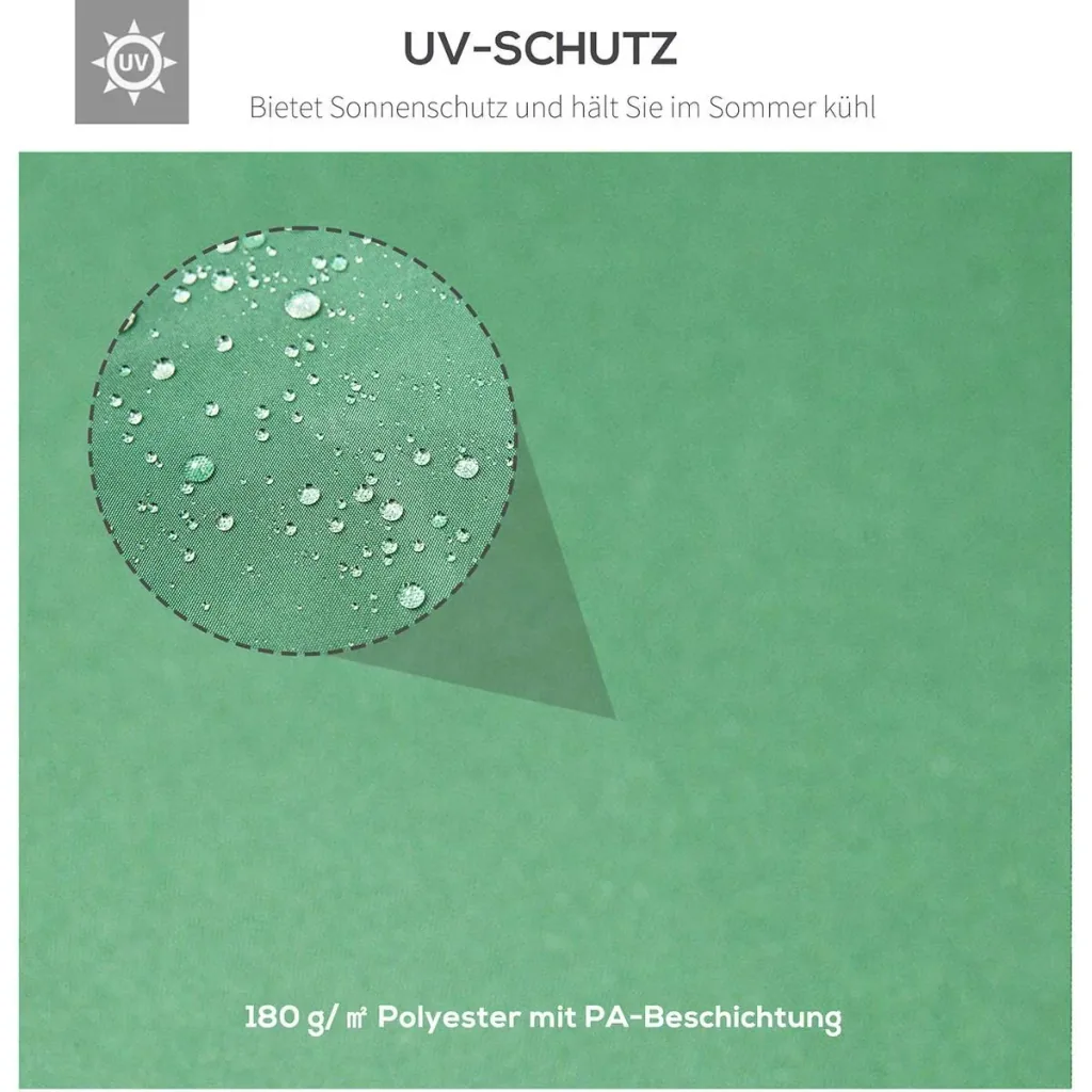 Ersatzdach Pavillondach für Metallpavillon Gartenpavillon Partyzelt Gartenzelt Polyester 3x4m Grün