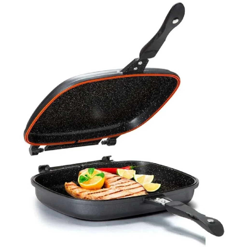 Doppelpfanne / Grillpfanne - 32 cm - g