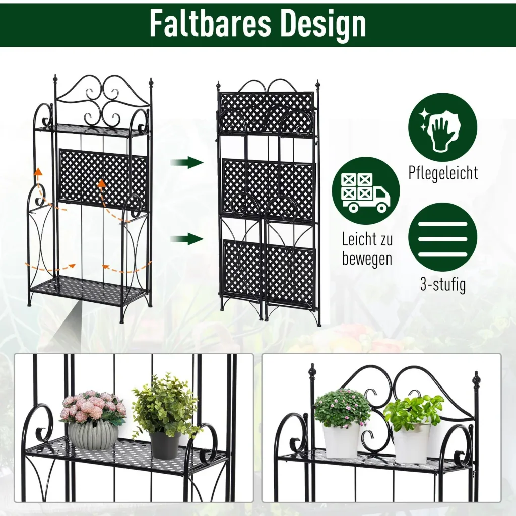 Gartenregal mit 3 Ablagen