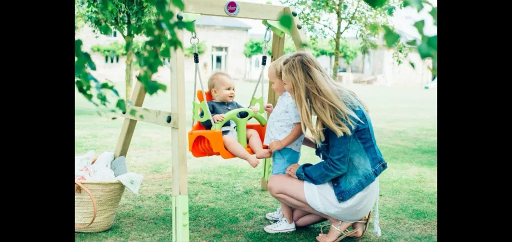 Mitwachsende Holzschaukel, Outdoor-Einzelschaukel für Babys und Kleinkinder, Schaukelseile höhenverstellbar, natur