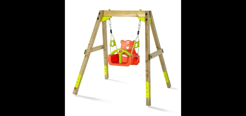 Mitwachsende Holzschaukel, Outdoor-Einzelschaukel für Babys und Kleinkinder, Schaukelseile höhenverstellbar, natur