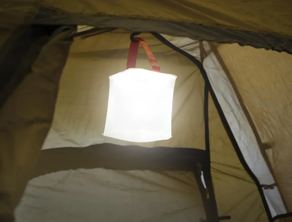 Solar Campinglaterne, aufblasbar, 10 LEDs, 60 Lumen