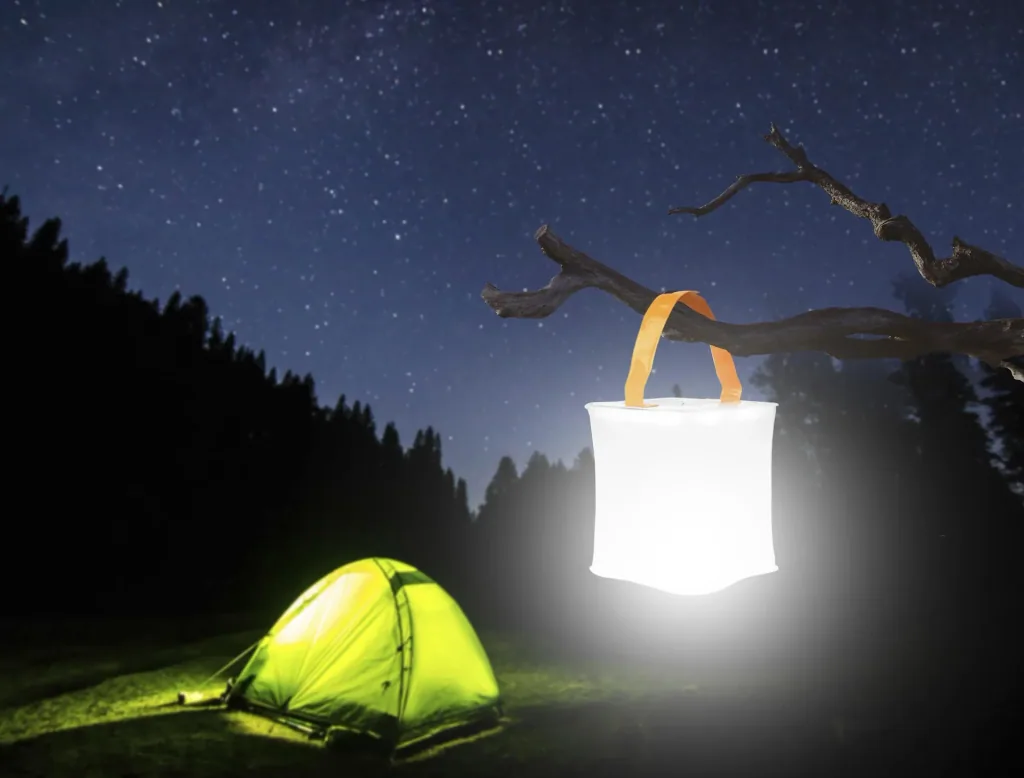 Solar Campinglaterne, aufblasbar, 10 LEDs, 60 Lumen