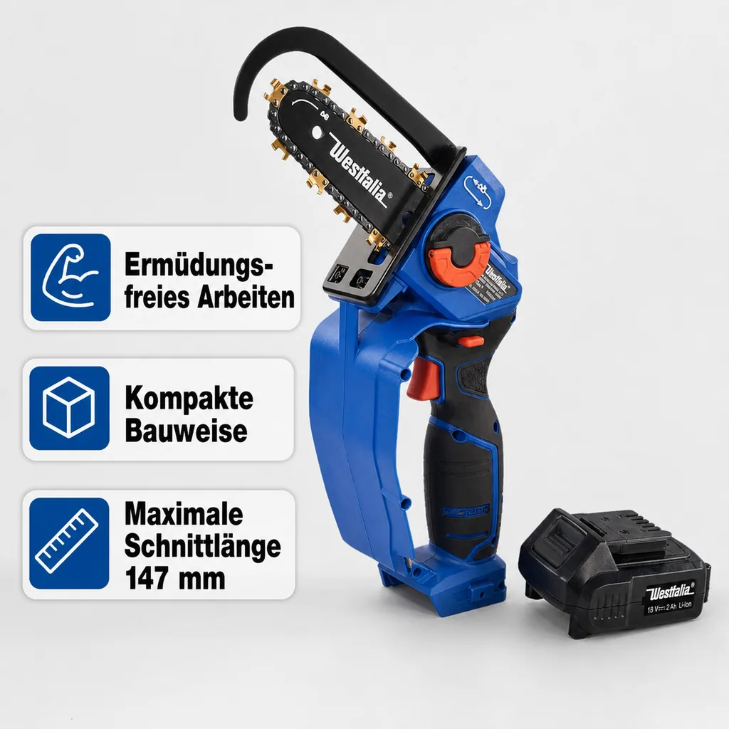 X-Saw-Pro Powersäge-Set, inklusive 18V Akku 2,0 Ah und Schnellladegerät