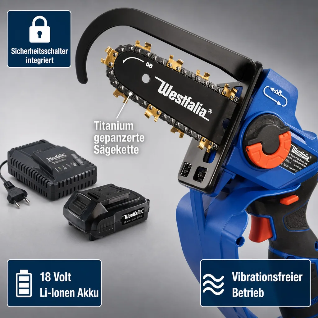 X-Saw-Pro Powersäge-Set, inklusive 18V Akku 2,0 Ah und Schnellladegerät