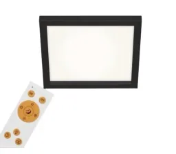 LED Deckenleuchte, viereckig, 29,5 cm, CCT, 18 Watt, schwarz