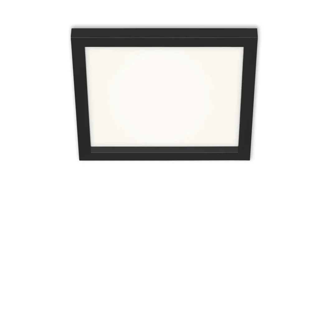 LED Deckenleuchte, viereckig, 29,5 cm, CCT, 18 Watt, schwarz
