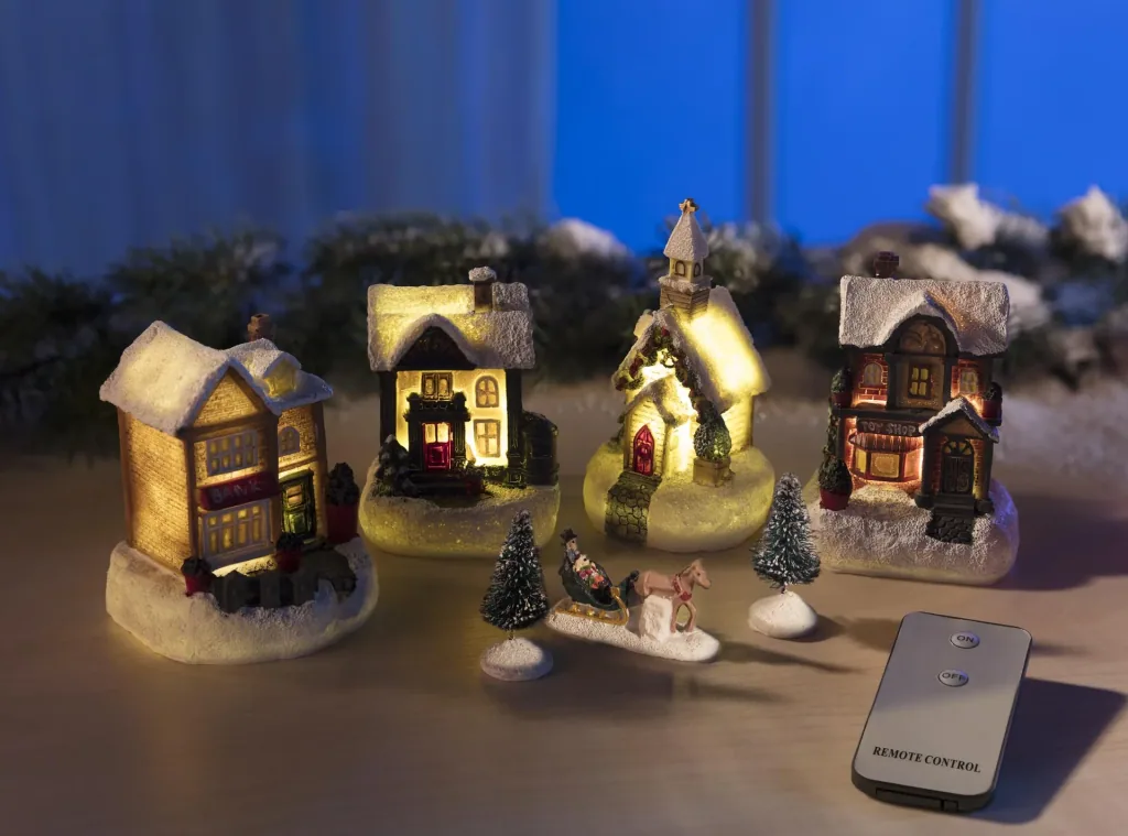 Weihnachtsszene 7-teilig mit Fernbedienung