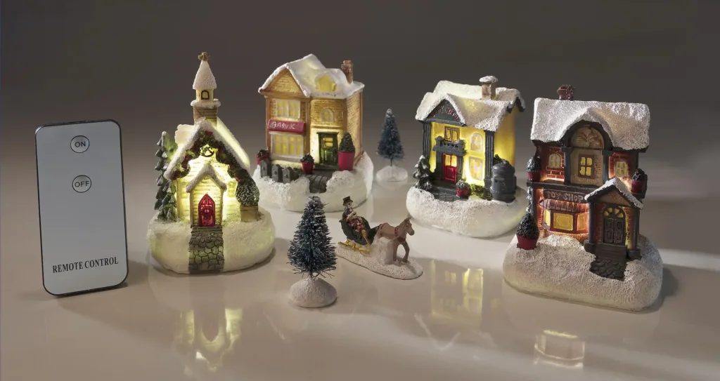 Weihnachtsszene 7-teilig mit Fernbedienung