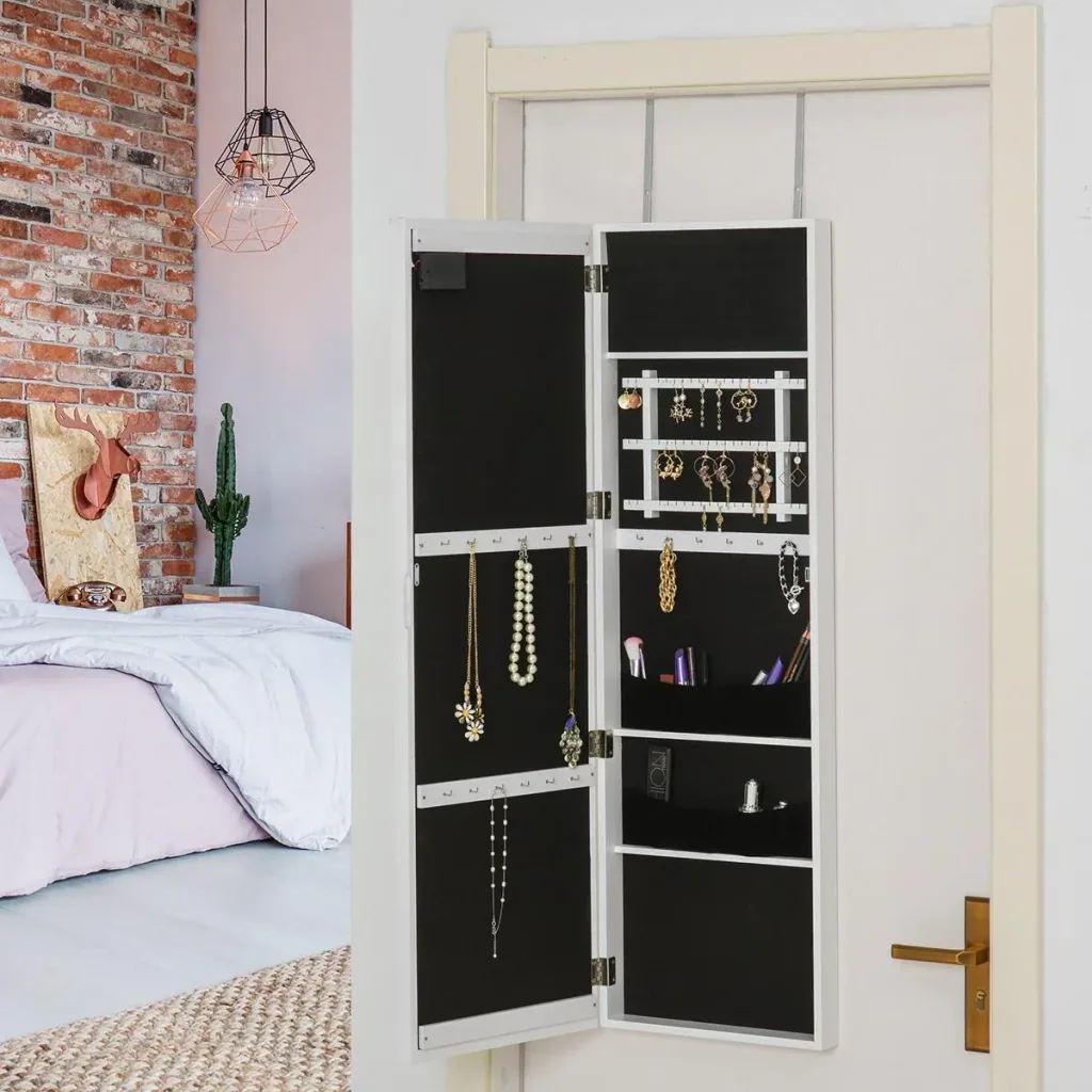 Spiegel mit Beleuchtung und Schmuckschrank