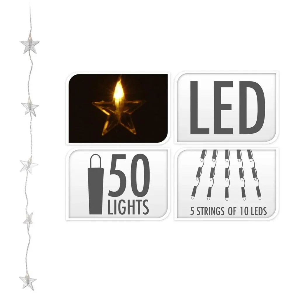 Vorhangleuchte 50 LED - Sterne