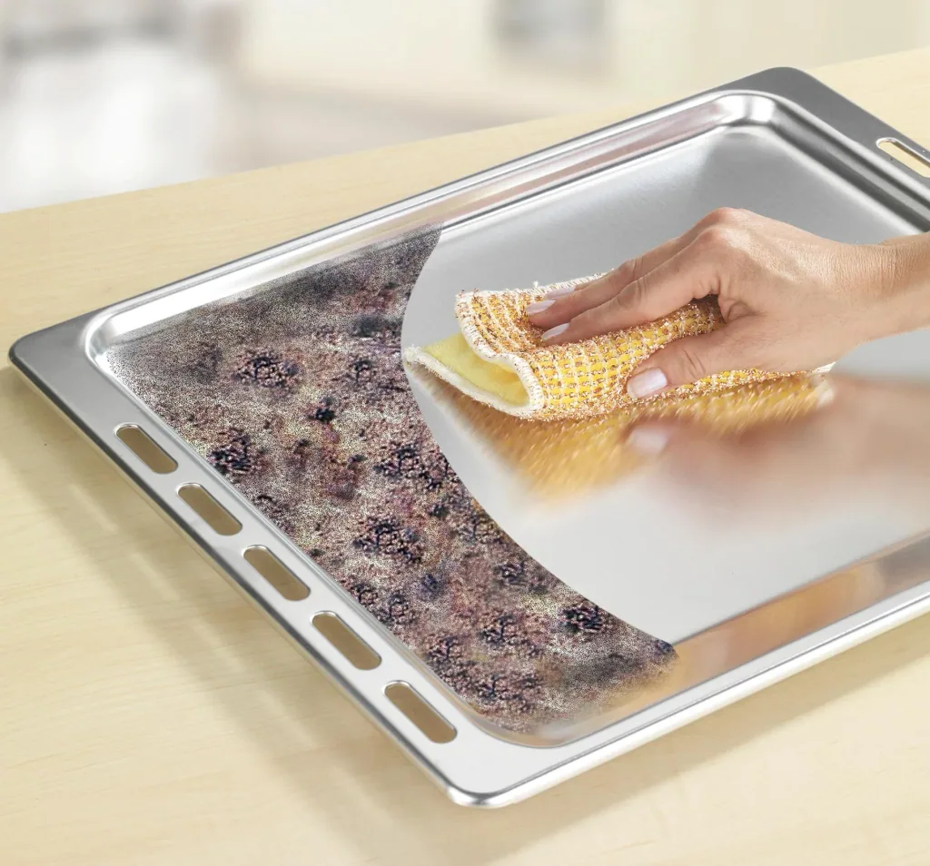 Kupferschwamm mit Box + Mikrofaser Kupfertücher 2 in 1, 2 Stk